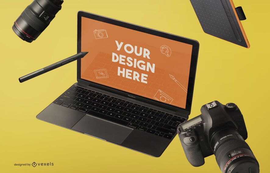 Laptop and devices mockup composition Laptop and devices mockup composition