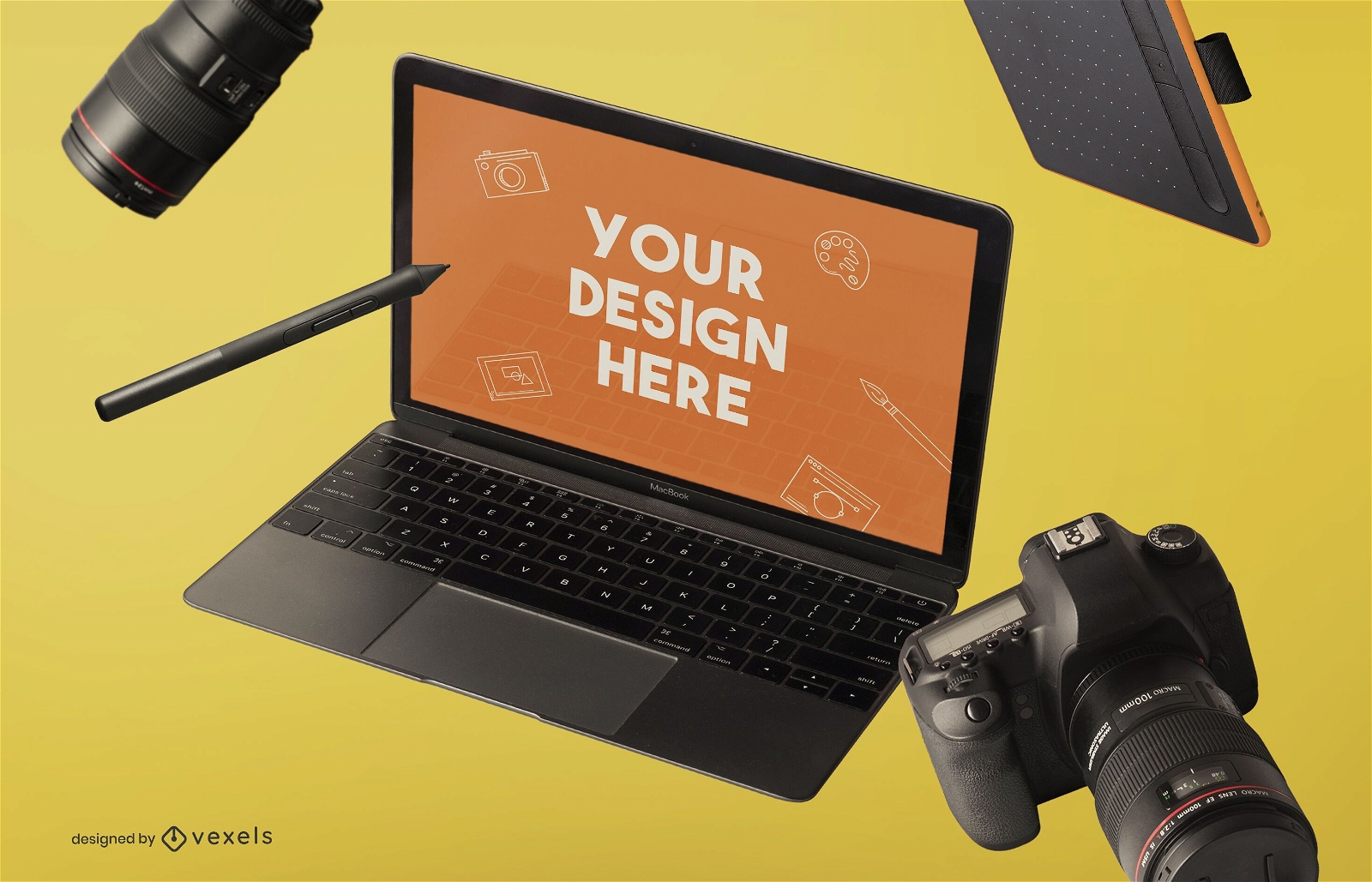 Laptop and devices mockup composition