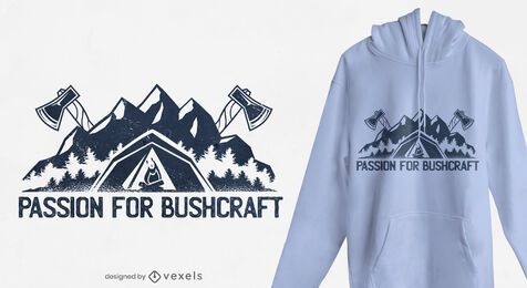 Bushcraft passion t-shirt design