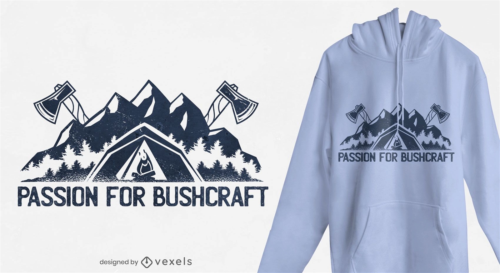Bushcraft Leidenschaft T-Shirt Design