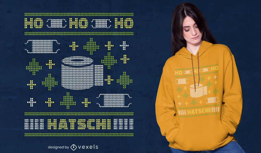 Ho ho ho hatschi t-shirt design Ho ho ho hatschi t-shirt design