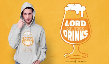 Design de camisetas Senhor das bebidas Design de camisetas Senhor das bebidas