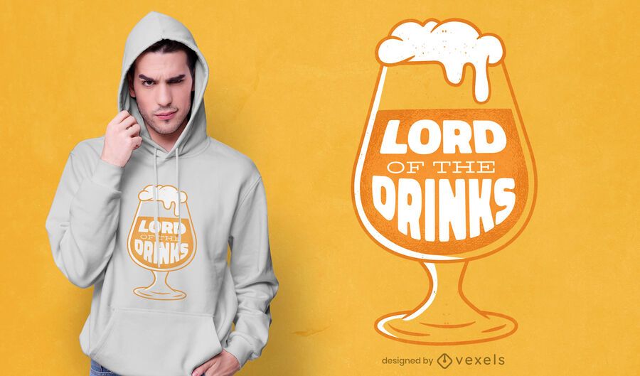 Lord of drinks t-shirt design Lord of drinks t-shirt design