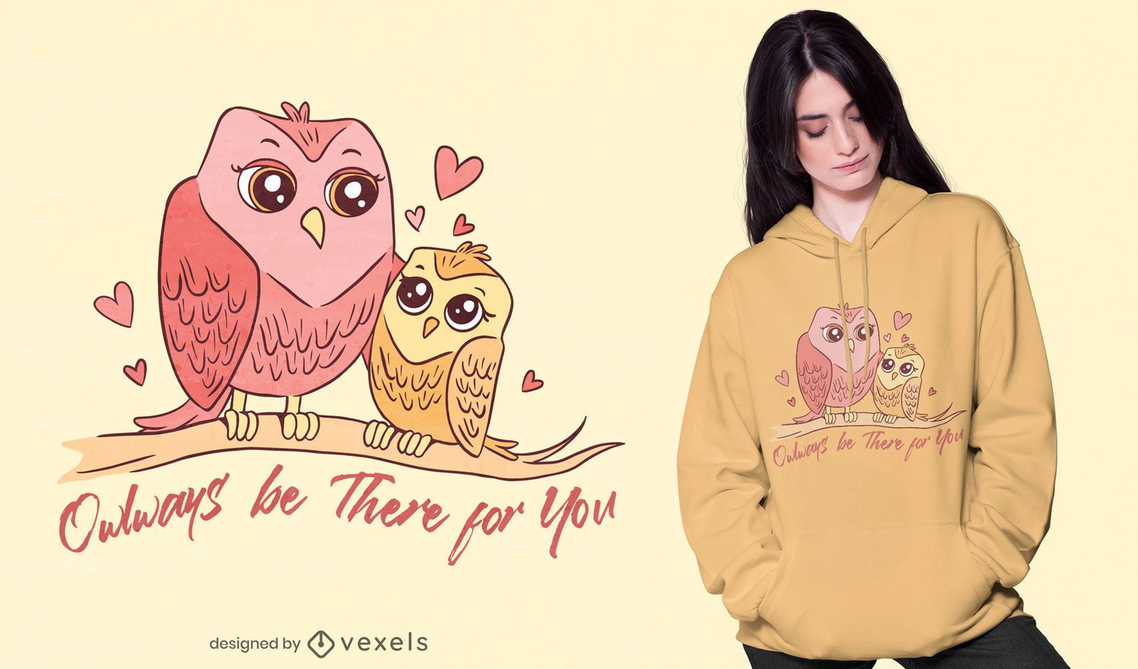 Diseño de camiseta Owlways be there