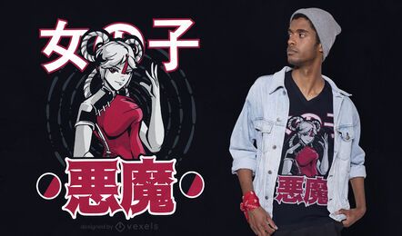 Chinese anime girl t-shirt design Chinese anime girl t-shirt design