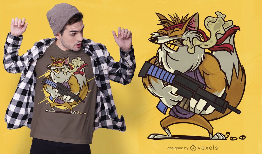 Badass fox t-shirt design Badass fox t-shirt design