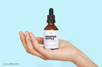 Cosmetic dropper bottle mockup design Cosmetic dropper bottle mockup design