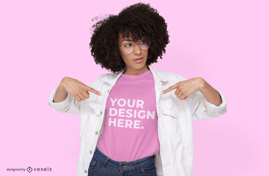 Download Glasses Female Model T-shirt Mockup Design - PSD Mockup ...