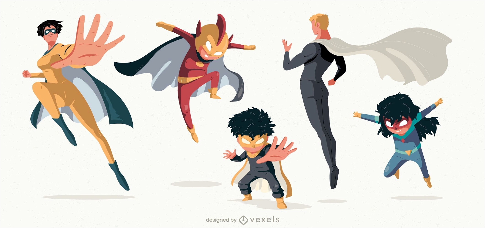 Superheld posiert Charakterpaket