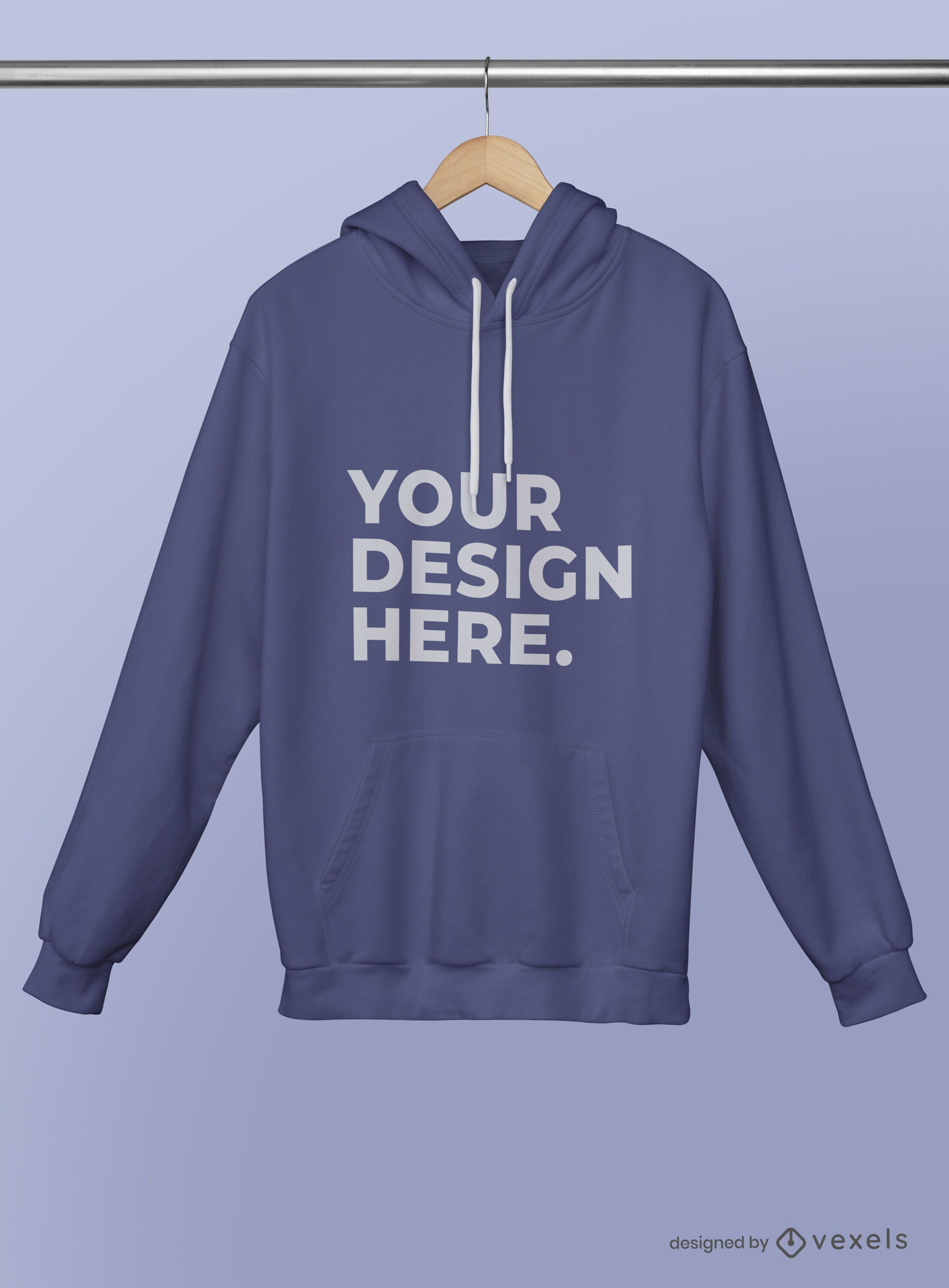 Hanged hoodie mockup psd design