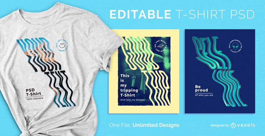 Wavy scalable t-shirt PSD Wavy scalable t-shirt PSD