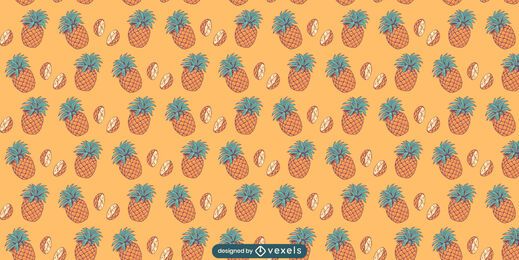 Diseño de patrón de fruta de piña