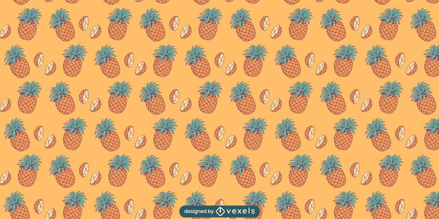 Desenho de padrão de frutas de abacaxi Desenho de padrão de frutas de abacaxi