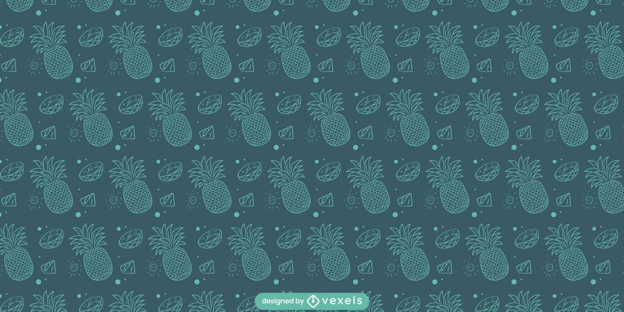 Monochrome pineapples pattern design Monochrome pineapples pattern design