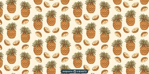Pineapple slices pattern design