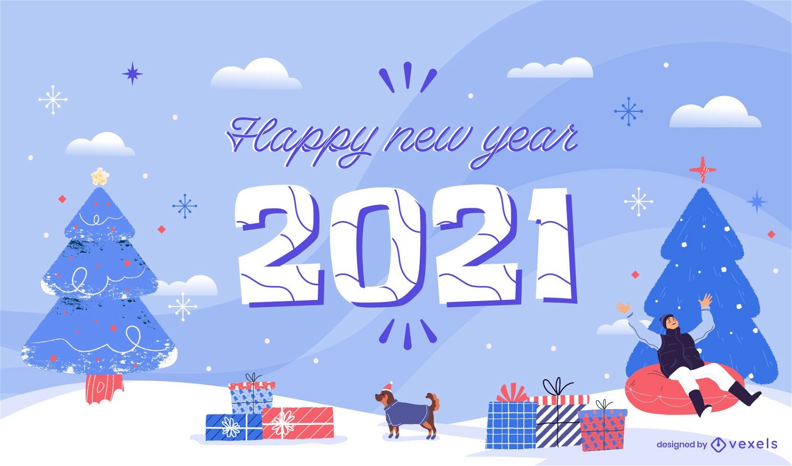 Frohes neues Jahr 2021 Hintergrund