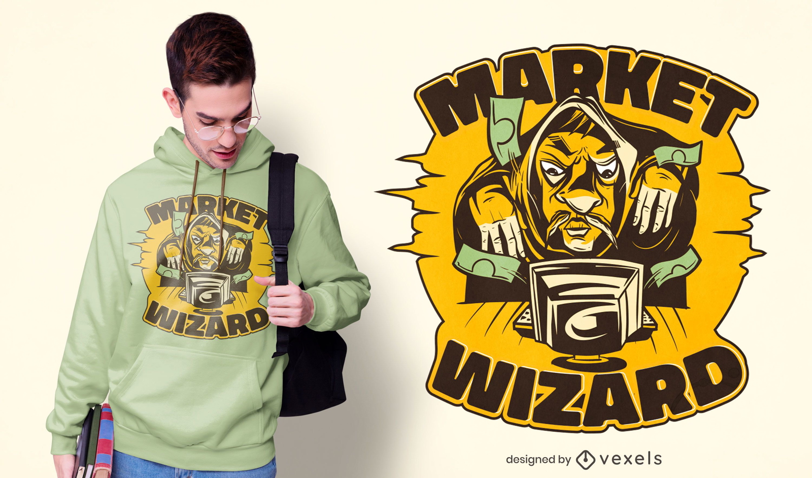 Markt Zauberer T-Shirt Design