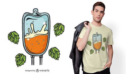 Design de t-shirt de saco de cerveja Iv Design de t-shirt de saco de cerveja Iv