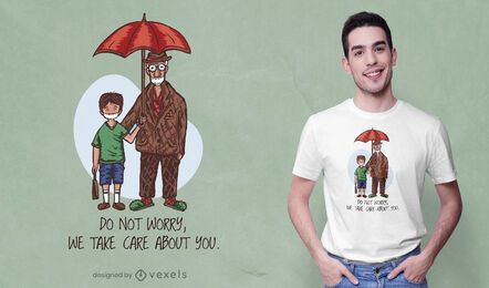 Großvater und Enkel T-Shirt Design