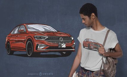 Diseño de camiseta de coche rojo Diseño de camiseta de coche rojo