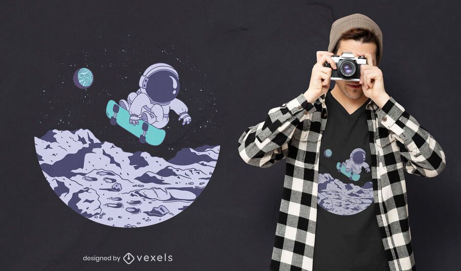 Skating astronaut t-shirt design Skating astronaut t-shirt design