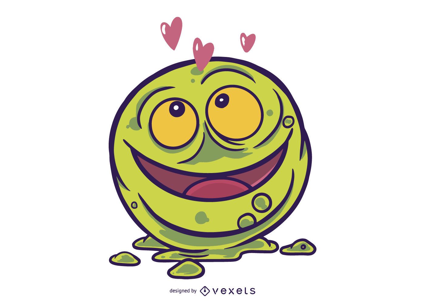 Booger no design de ilustração de amor