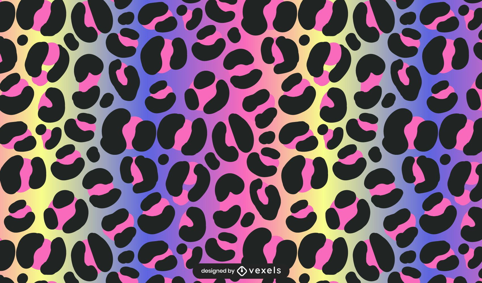 Design de padrão de leopardo neon