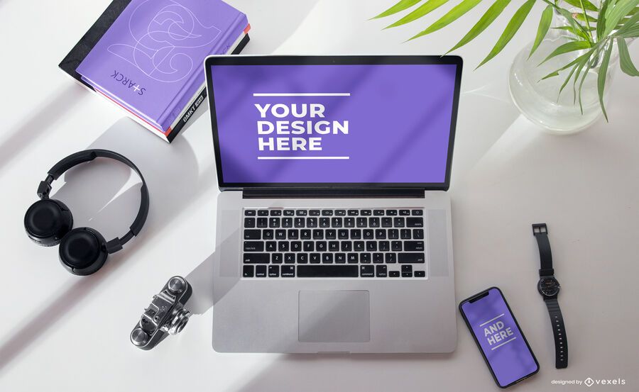 Electronic devices mockup composition psd Electronic devices mockup composition psd