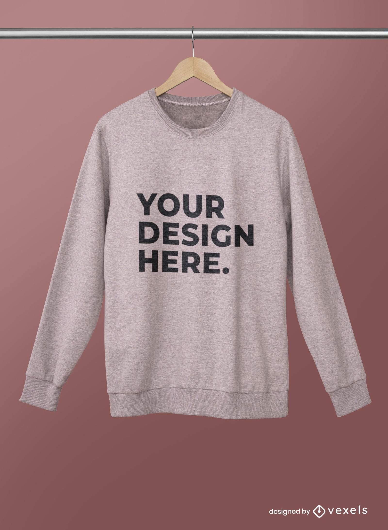 Hanged sweatshirt mockup psd design