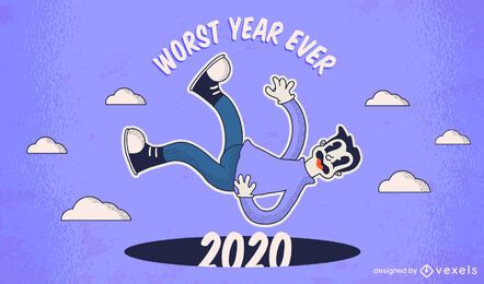 Worst year ever 2020 illustration design Worst year ever 2020 illustration design