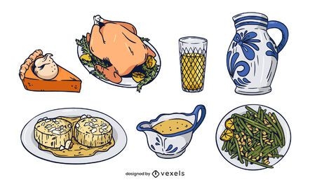 Ilustração de comida tradicional alemã
