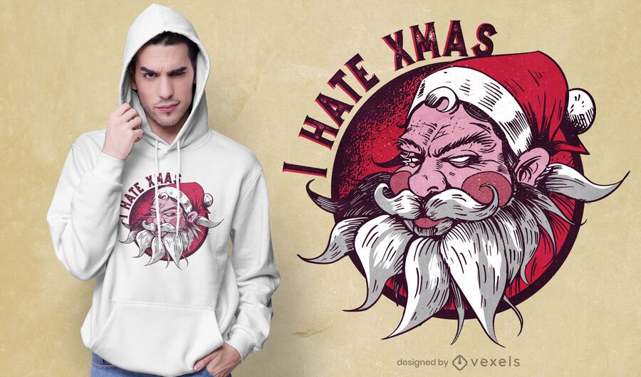 I hate xmas t-shirt design I hate xmas t-shirt design