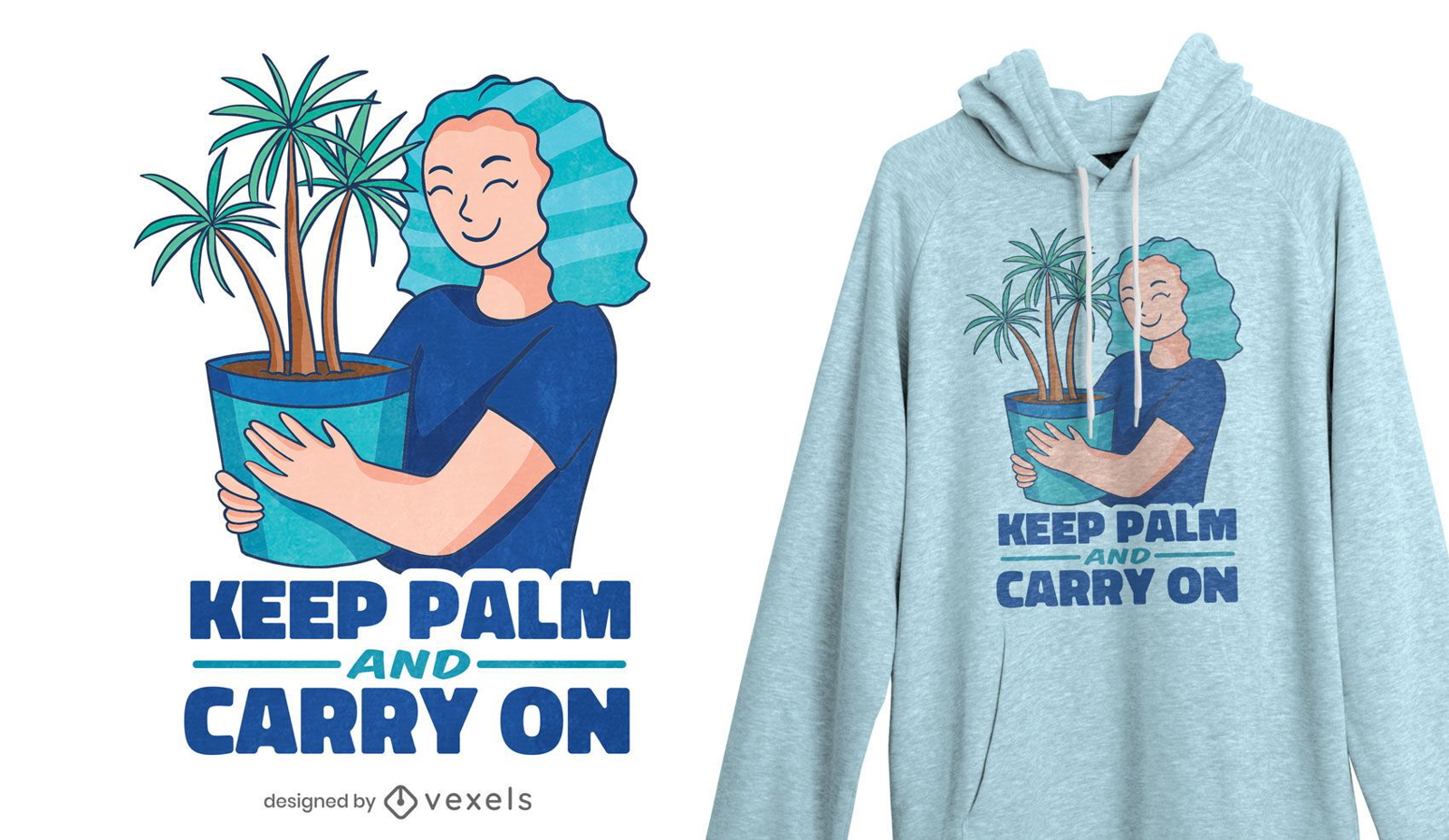 Keep palm t-shirt design