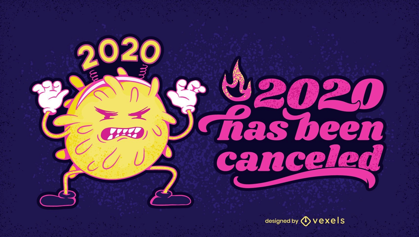 Diseño de ilustración cancelado 2020