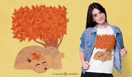 Sleeping bear t-shirt design