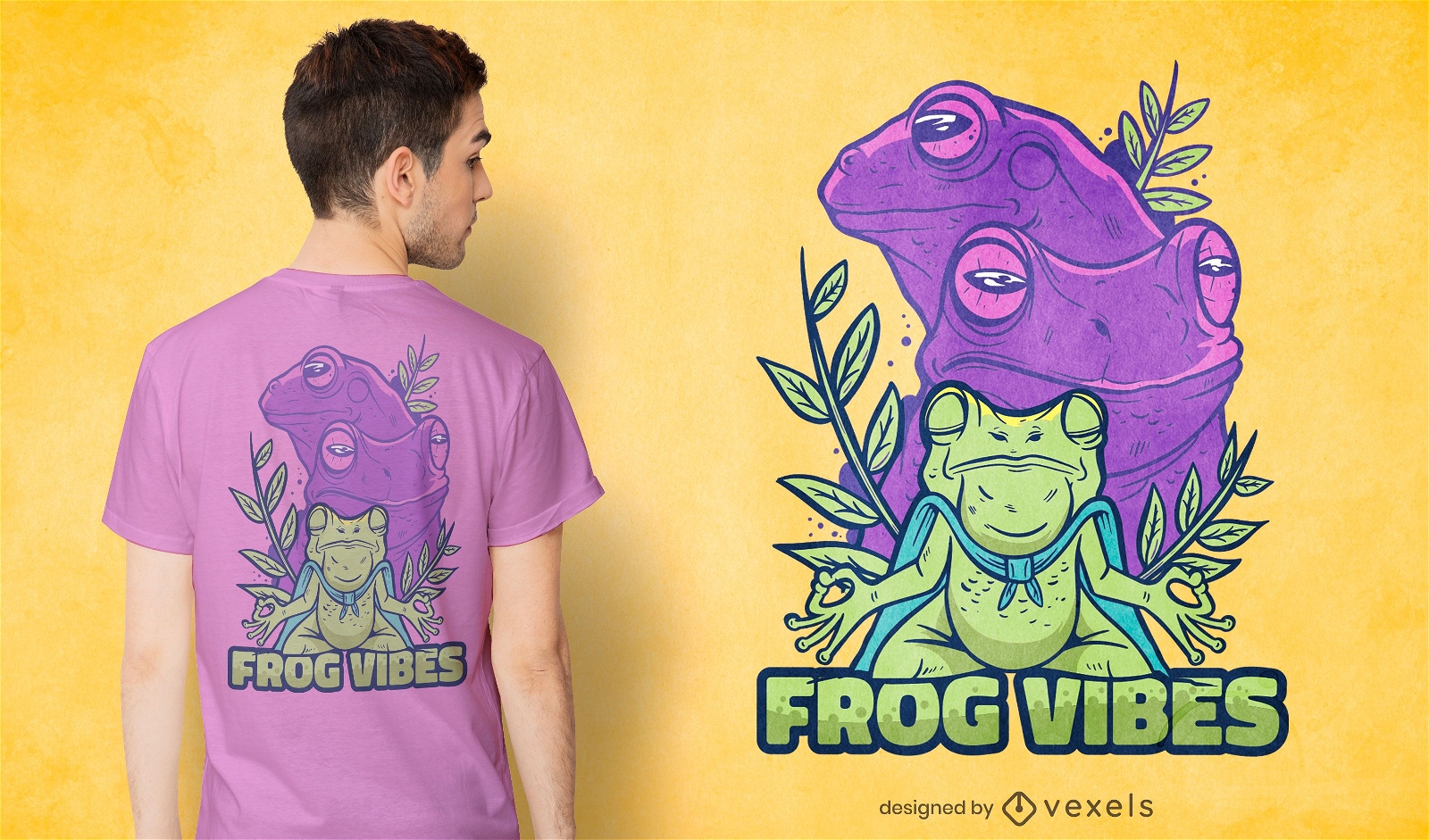Design de camisetas Frog Vibes