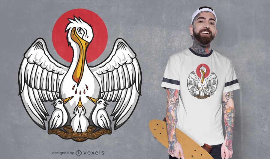 Pelican family t-shirt design Pelican family t-shirt design