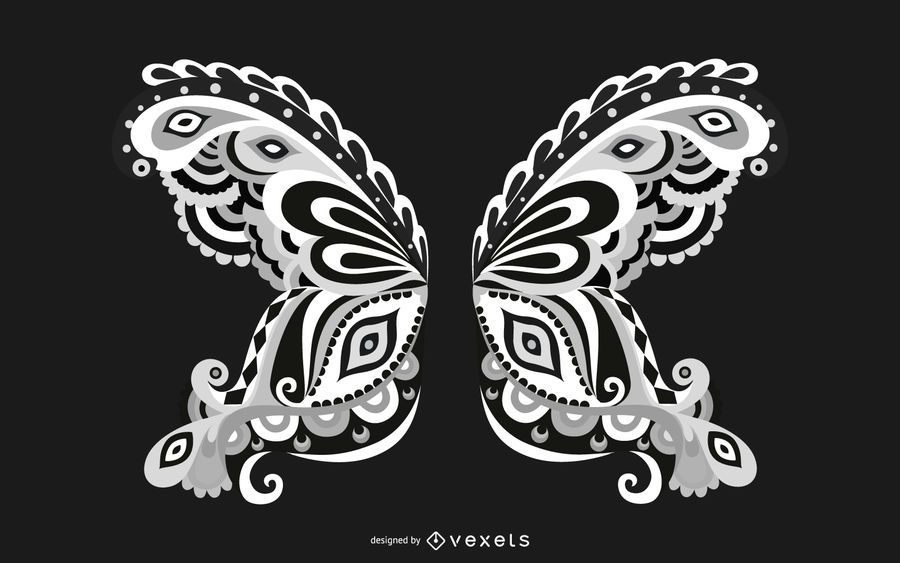 Vector tribal wings Vector tribal wings