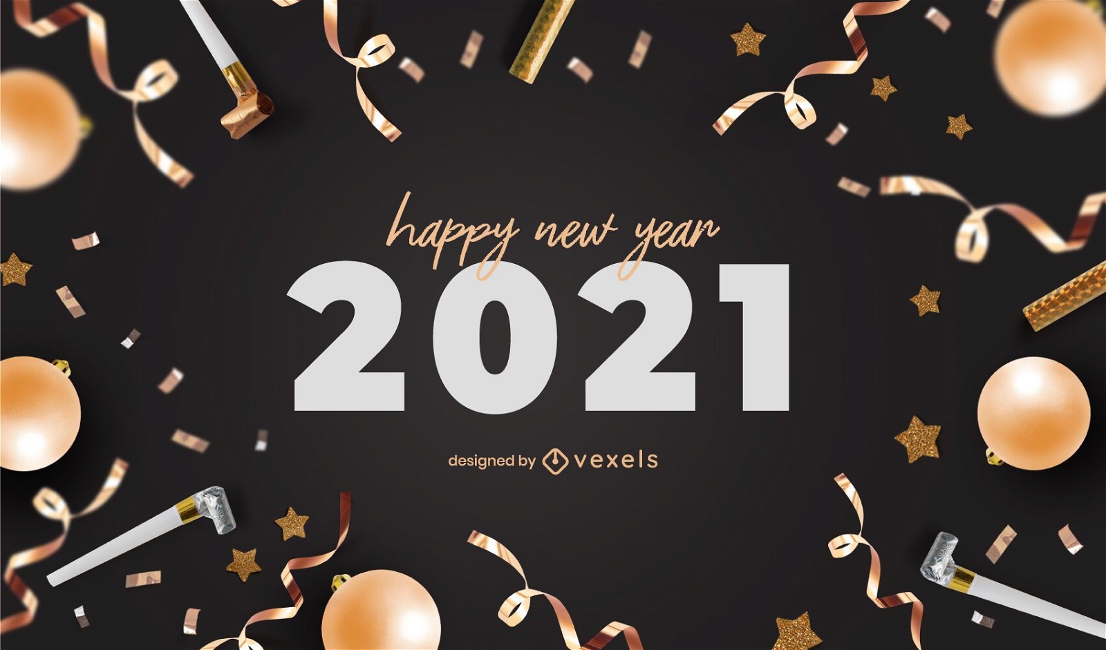 Design de plano de fundo para festa de ano novo de 2021