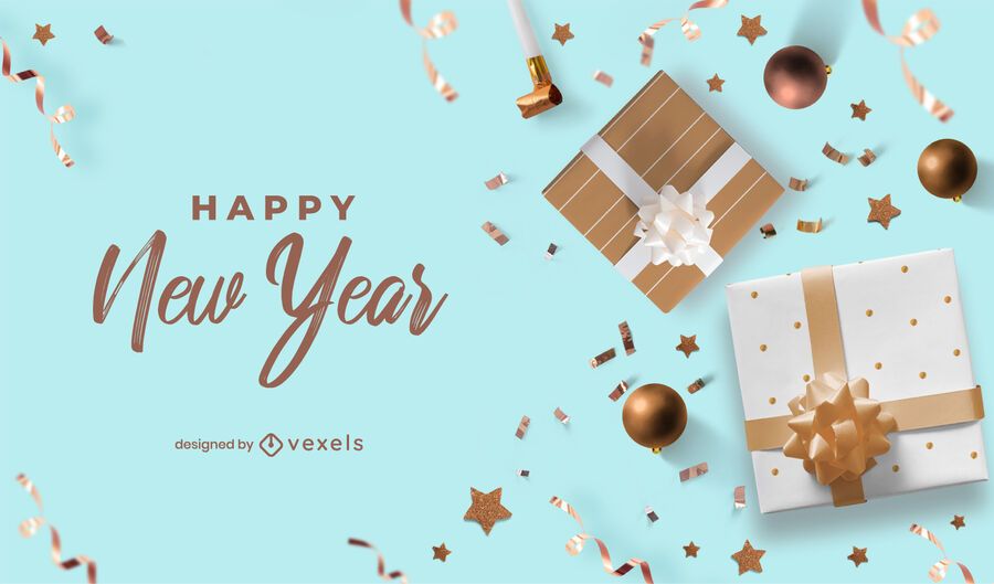 Feliz año nuevo diseño de fondo de fiesta Feliz año nuevo diseño de fondo de fiesta