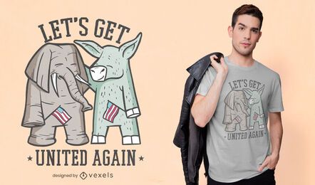 Elephant and donkey t-shirt design Elephant and donkey t-shirt design