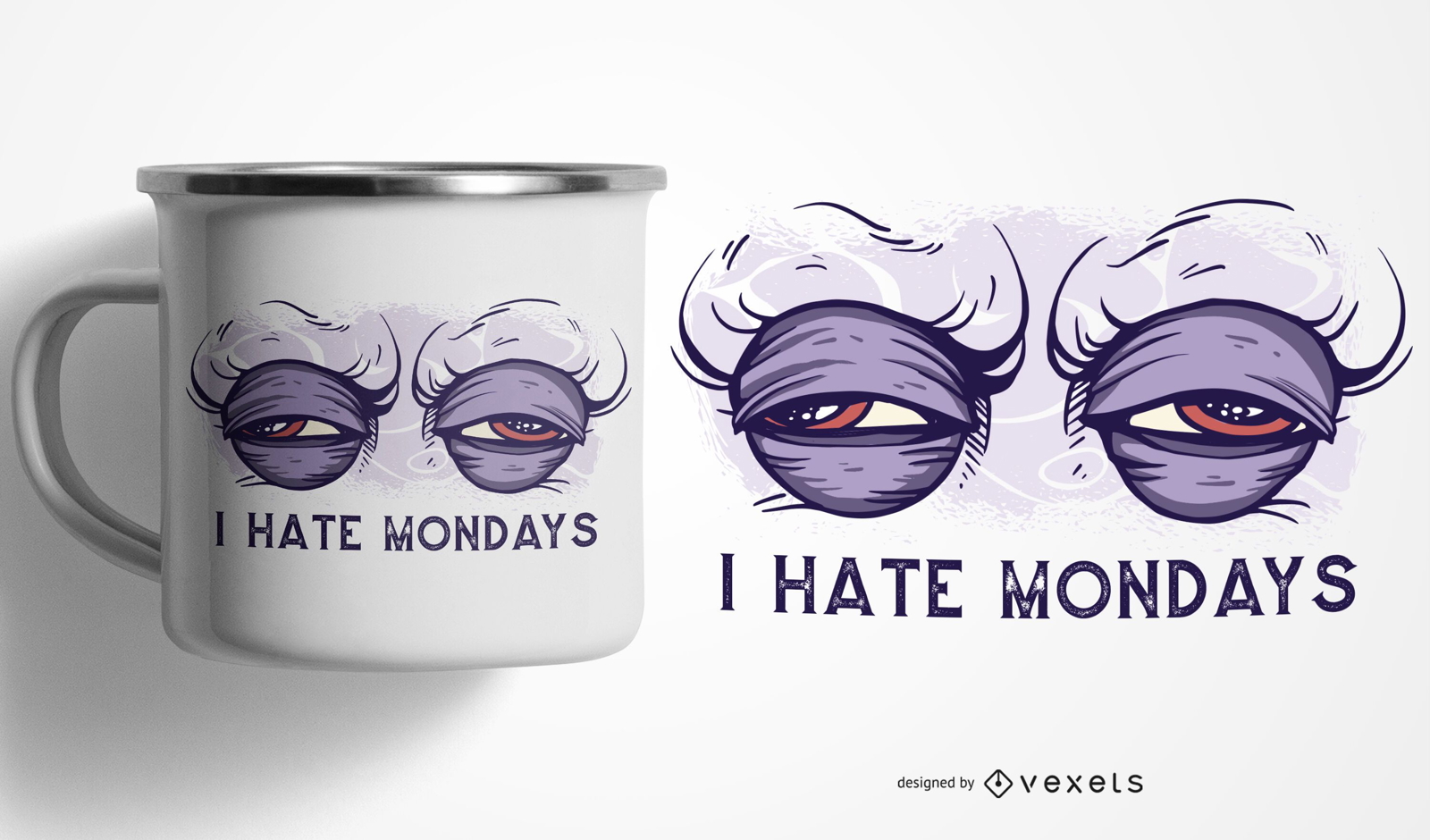 Odio el diseño de la taza de los lunes
