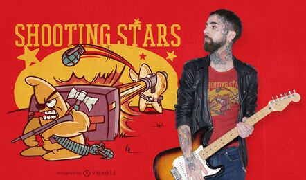 Shooting stars pun t-shirt design Shooting stars pun t-shirt design
