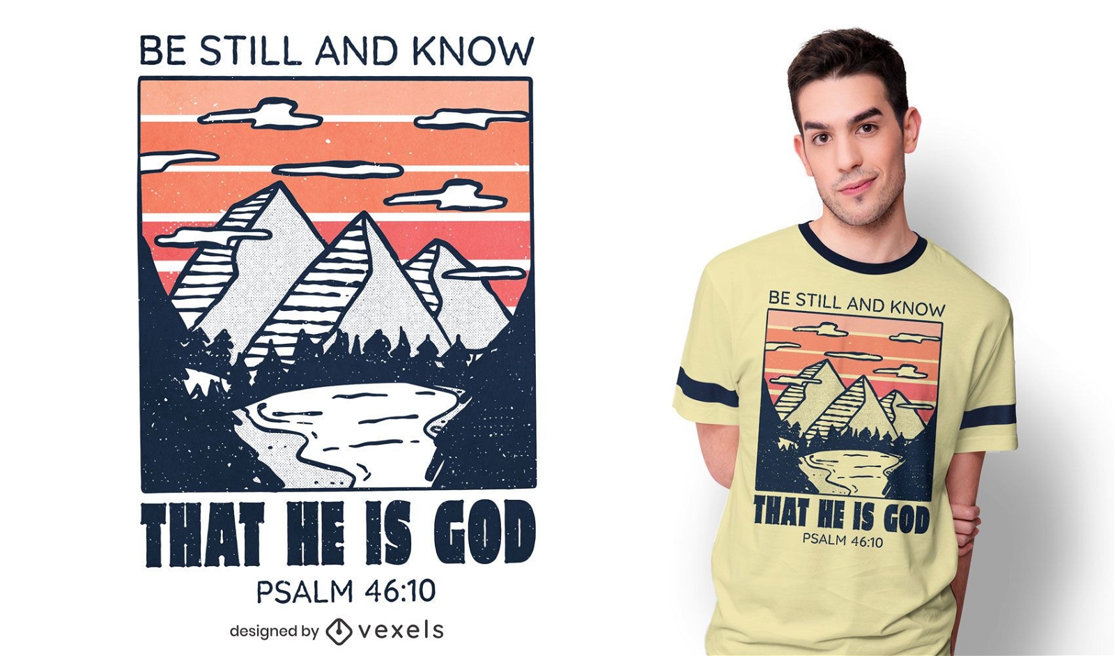 Design de camiseta das montanhas Salmo