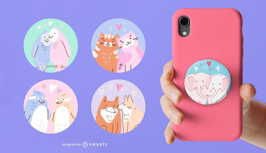 Popsocket de parejas de animales Popsocket de parejas de animales