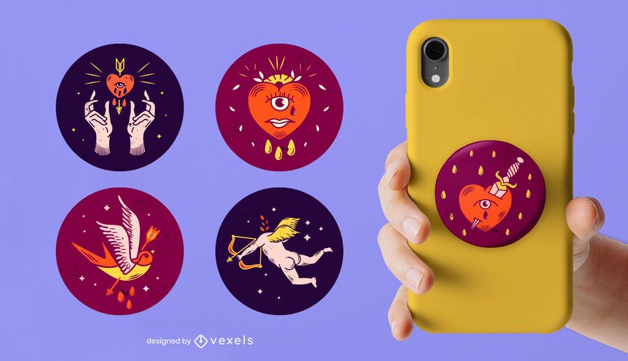 Conjunto popsocket místico do dia dos namorados Conjunto popsocket místico do dia dos namorados