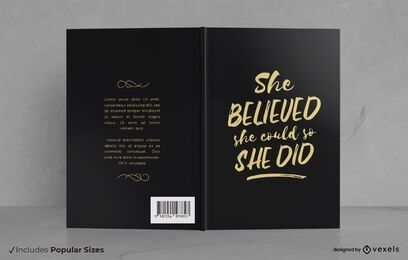 She believed book cover design