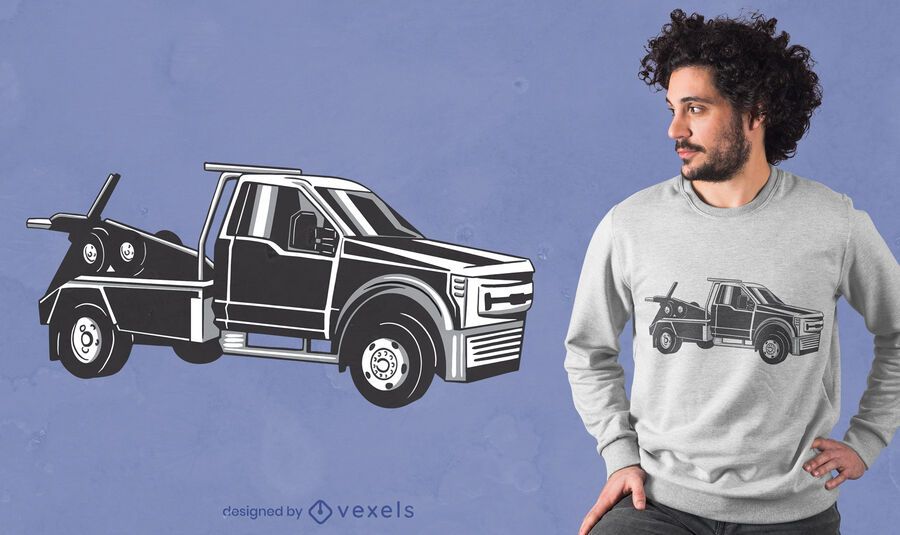 Tow truck t-shirt design Tow truck t-shirt design