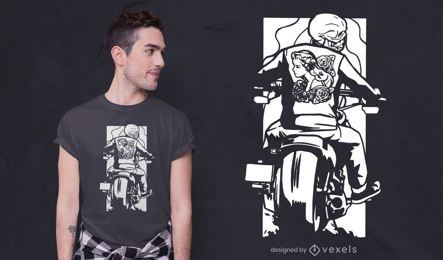 Biker skeleton t-shirt design Biker skeleton t-shirt design