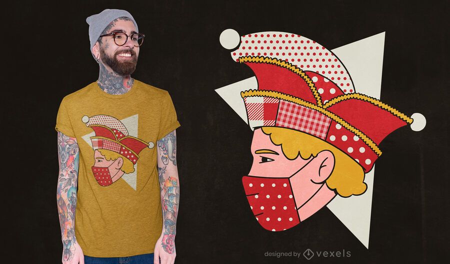 Narrenkappe man t-shirt design Narrenkappe man t-shirt design